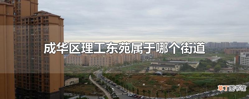 成华区理工东苑属于哪个街道