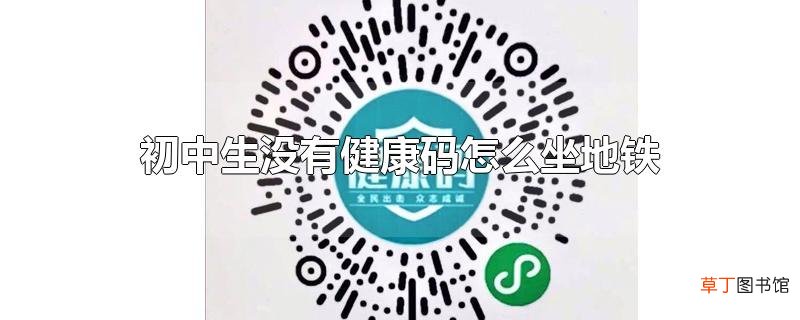 初中生没有健康码怎么坐地铁