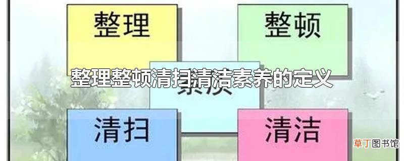 整理整顿清扫清洁素养的定义
