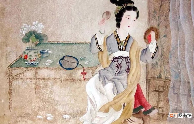 对镜贴花黄中帖的意思是什么？