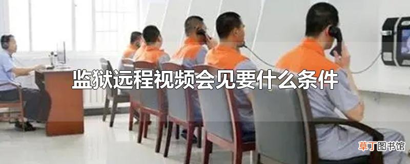 监狱远程视频会见要什么条件