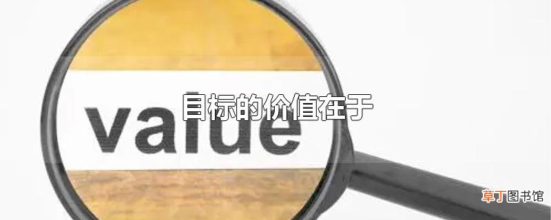 目标的价值在于
