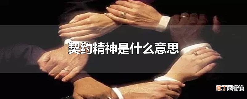 契约精神是什么意思