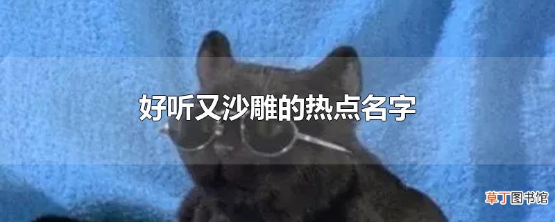 好听又沙雕的热点名字