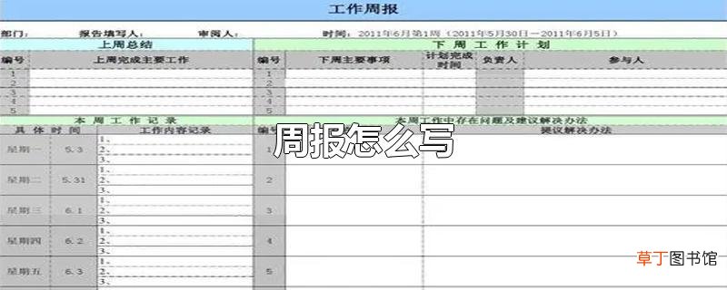 周报怎么写