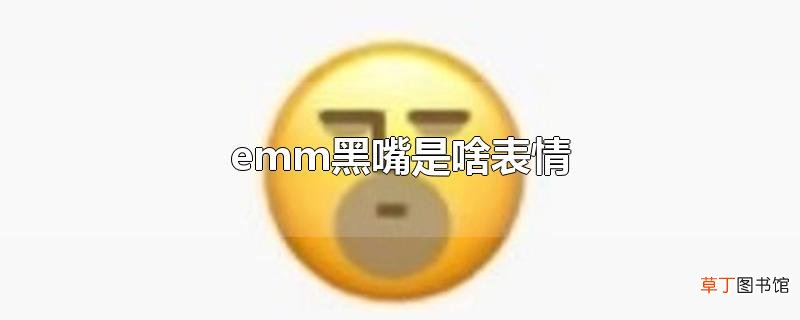 emm黑嘴是啥表情