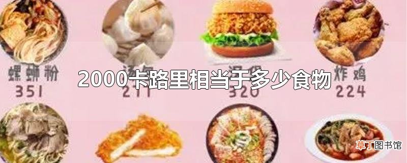 2000卡路里相当于多少食物