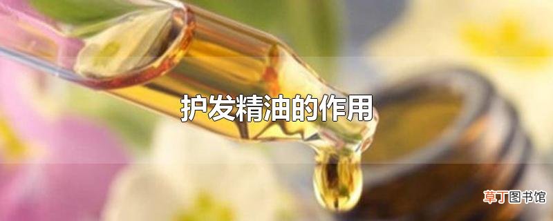 护发精油的作用