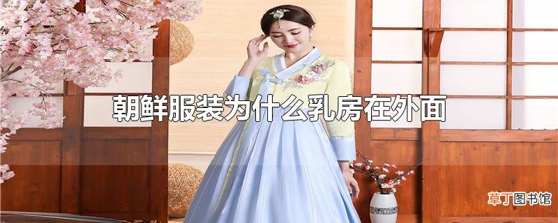 朝鲜服装为什么乳房在外面