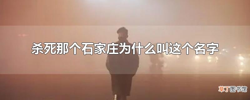 杀死那个石家庄为什么叫这个名字