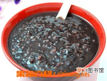 血糯米黑米粥的功效