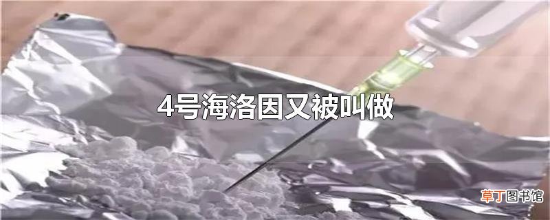 4号海洛因又被叫做