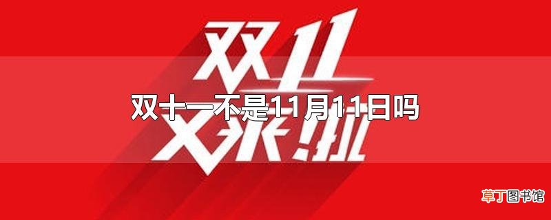 双十一不是11月11日吗