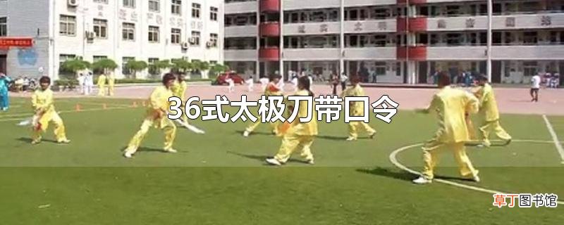 36式太极刀带口令