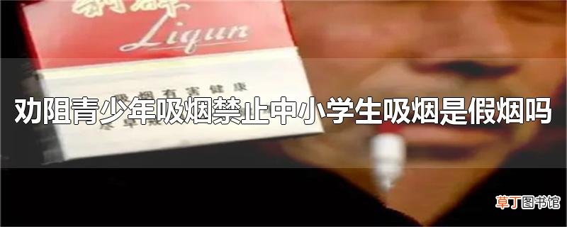 劝阻青少年吸烟禁止中小学生吸烟是假烟吗