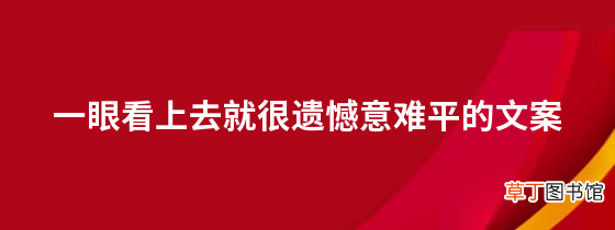 一眼看上去就很遗憾意难平的文案