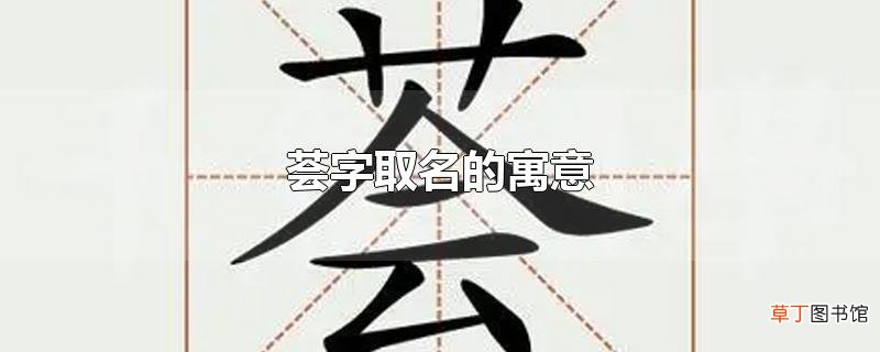 荟字取名的寓意