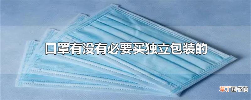 口罩有没有必要买独立包装的