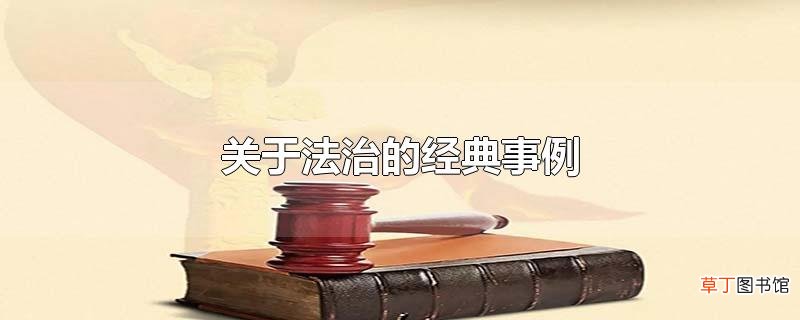 关于法治的经典事例