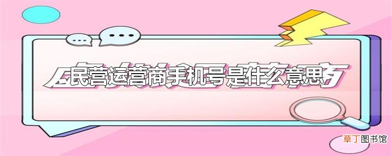 民营运营商手机号是什么意思