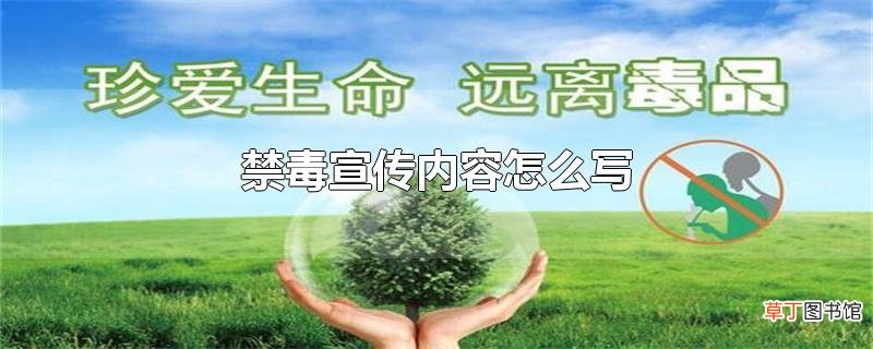 禁毒宣传内容怎么写