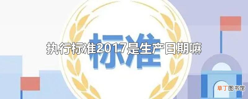 执行标准2017是生产日期嘛