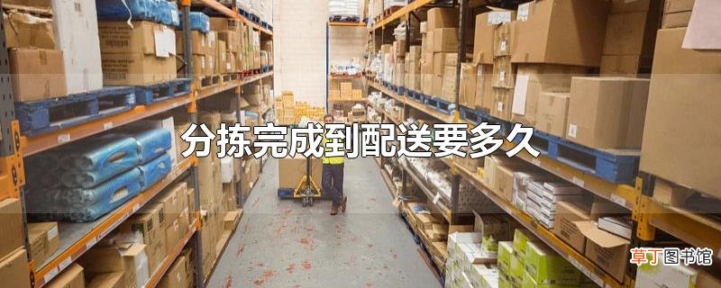 分拣完成到配送要多久