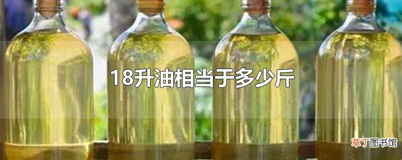 18升油相当于多少斤