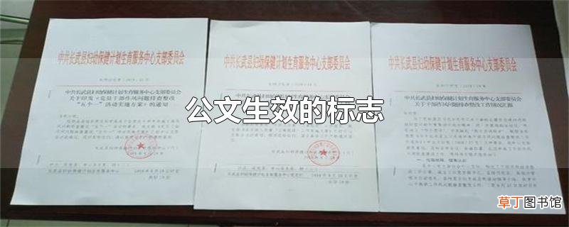 公文生效的标志