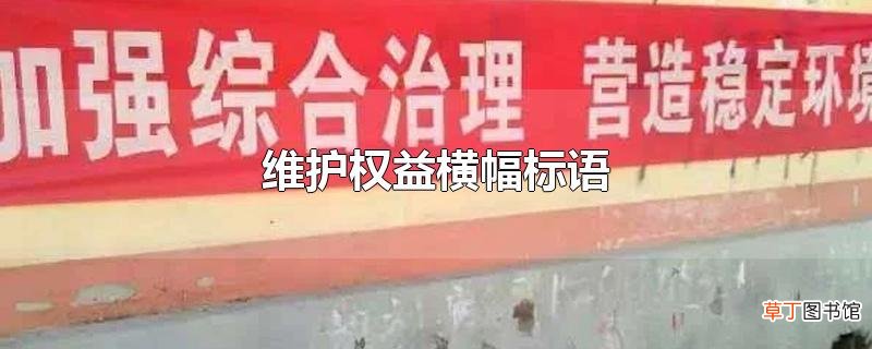 维护权益横幅标语