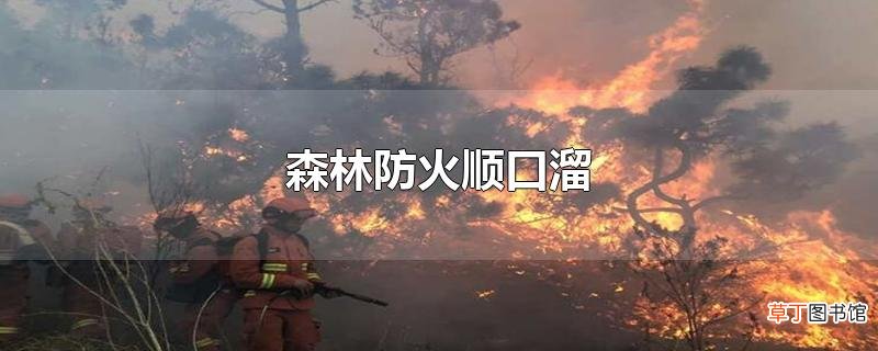 森林防火顺口溜