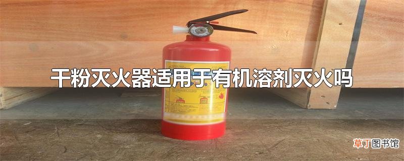干粉灭火器适用于有机溶剂灭火吗