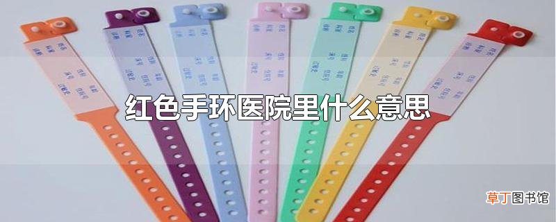 红色手环医院里什么意思