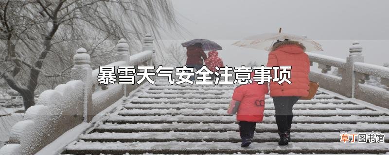 暴雪天气安全注意事项