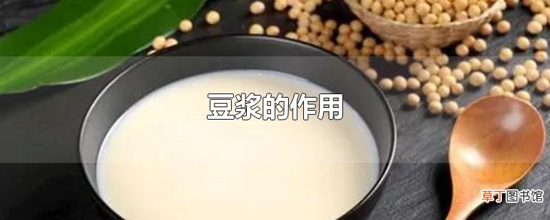 豆浆的作用