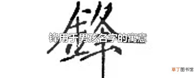 锋用于男孩名字的寓意