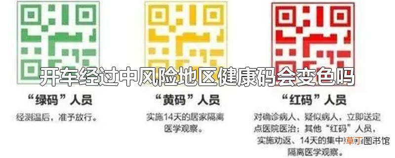 开车经过中风险地区健康码会变色吗