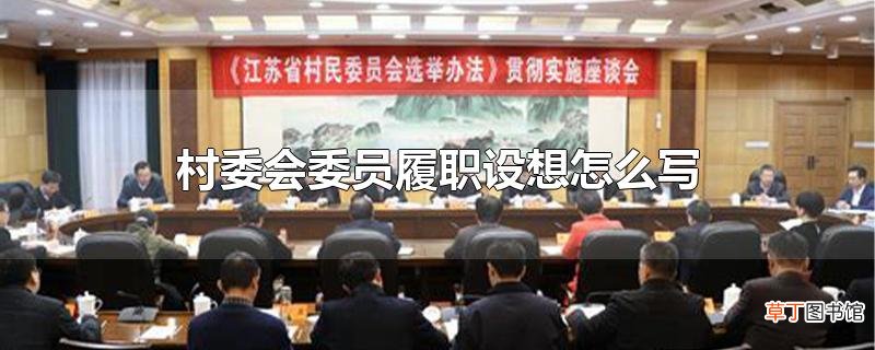 村委会委员履职设想怎么写