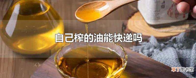 自己榨的油能快递吗