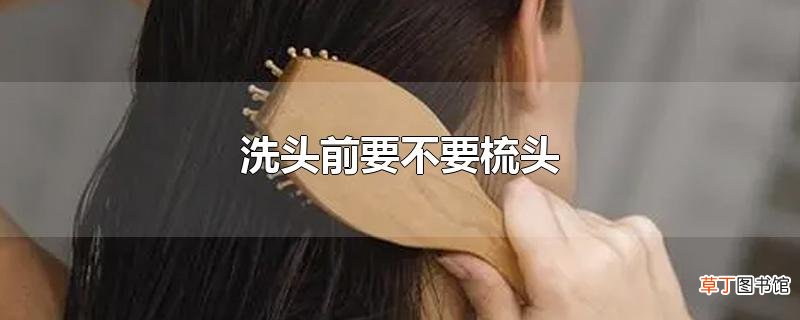 洗头前要不要梳头