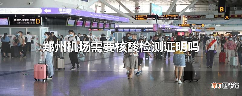 郑州机场需要核酸检测证明吗