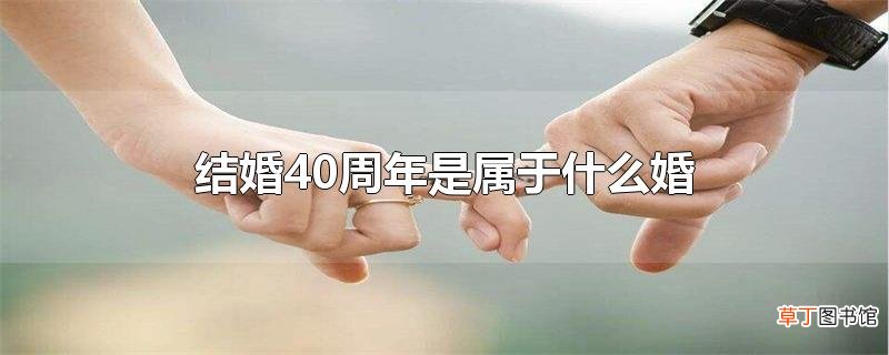 结婚40周年是属于什么婚