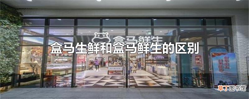 盒马生鲜和盒马鲜生的区别