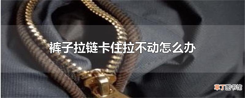 裤子拉链卡住拉不动怎么办