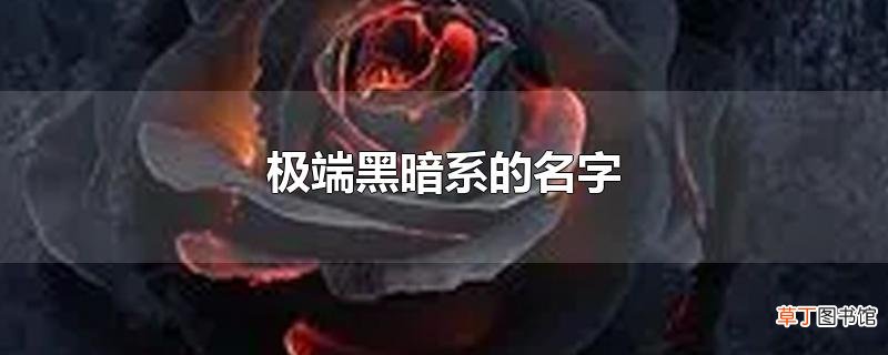 极端黑暗系的名字