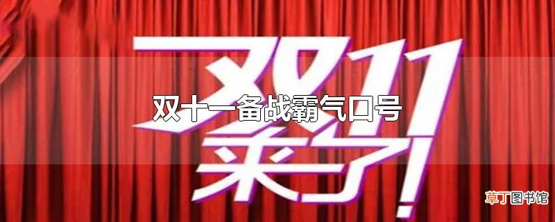 双十一备战霸气口号