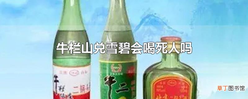 牛栏山兑雪碧会喝死人吗