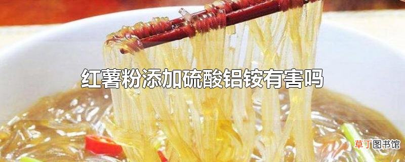红薯粉添加硫酸铝铵有害吗