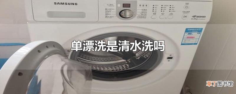 单漂洗是清水洗吗