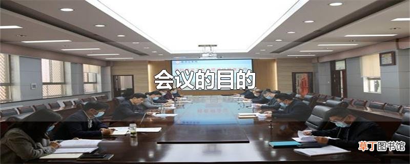 会议的目的